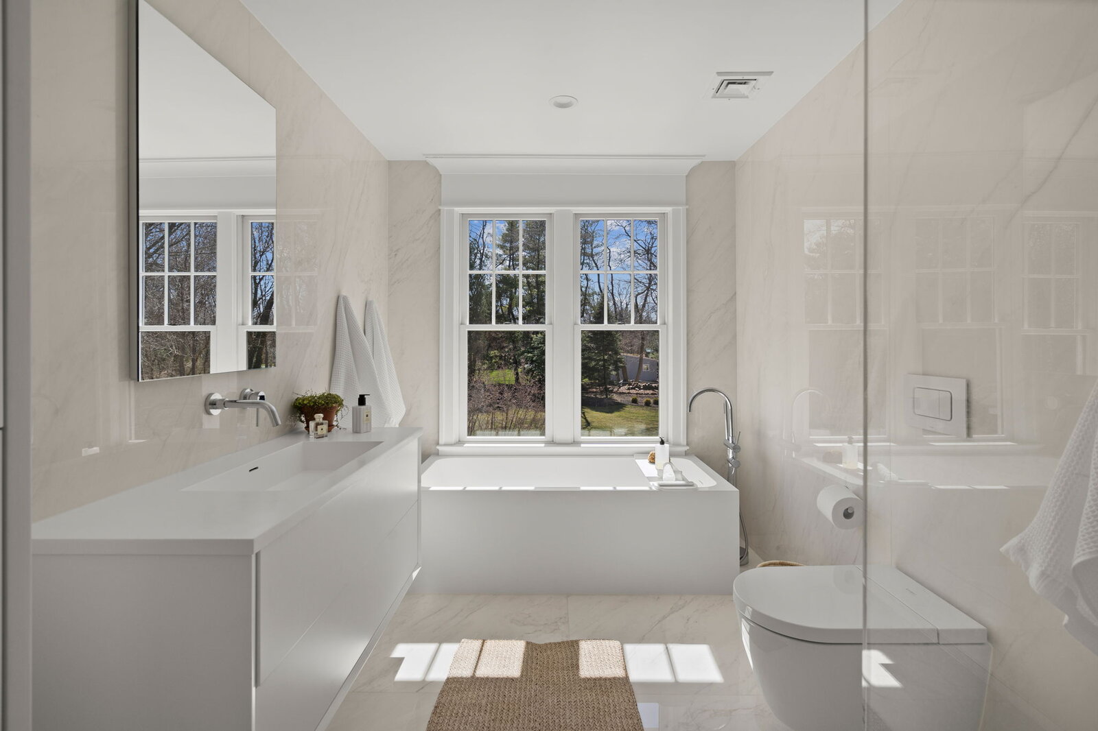 Spa bathroom with soaking tub