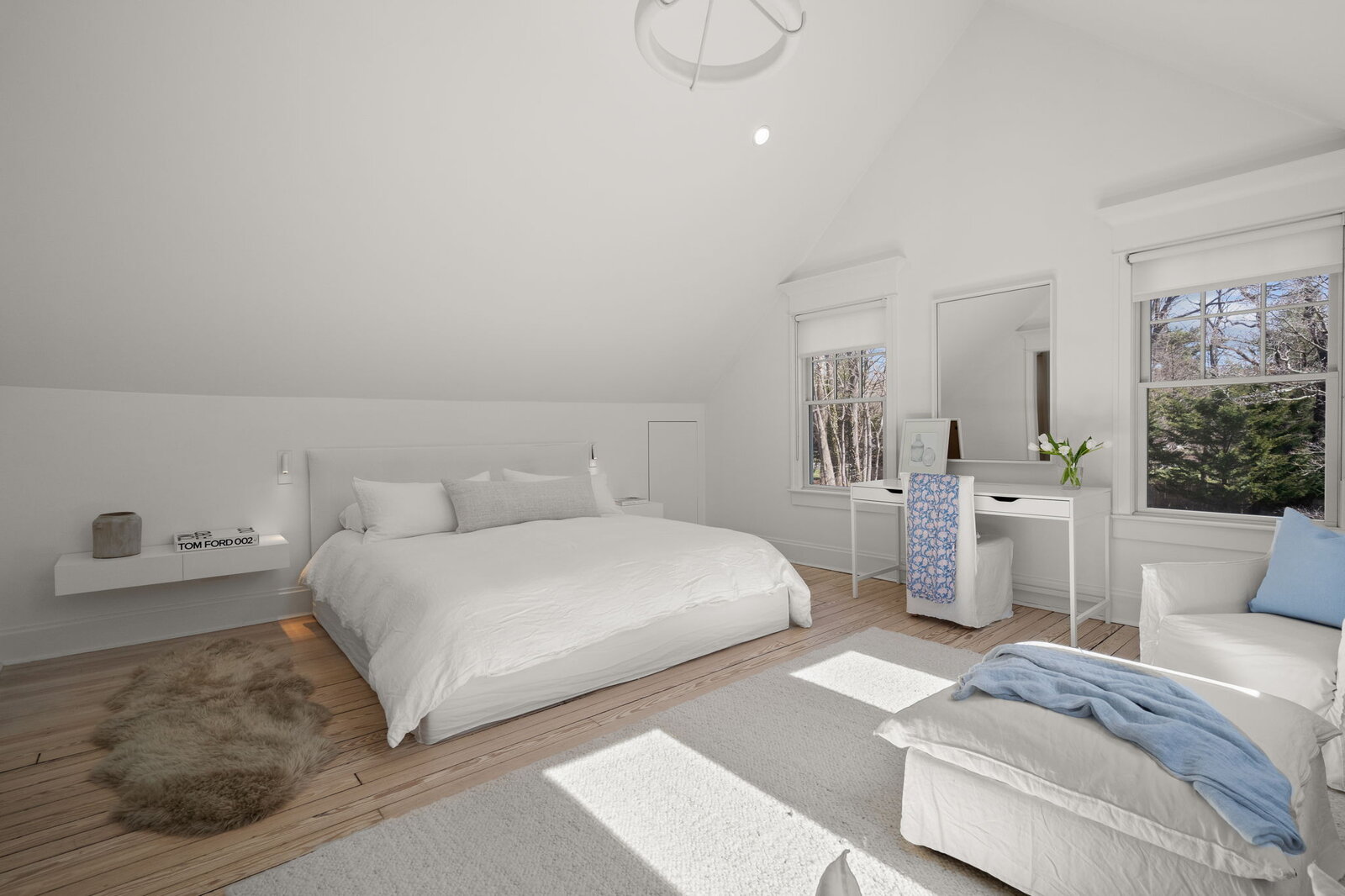 Serene white bedroom